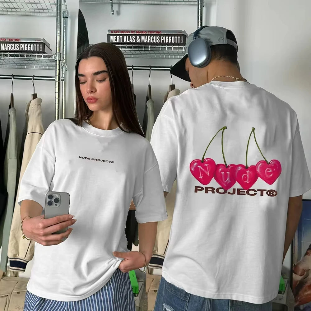 T-shirt Unissexo Y2K em Algodão – Estilo e Conforto
