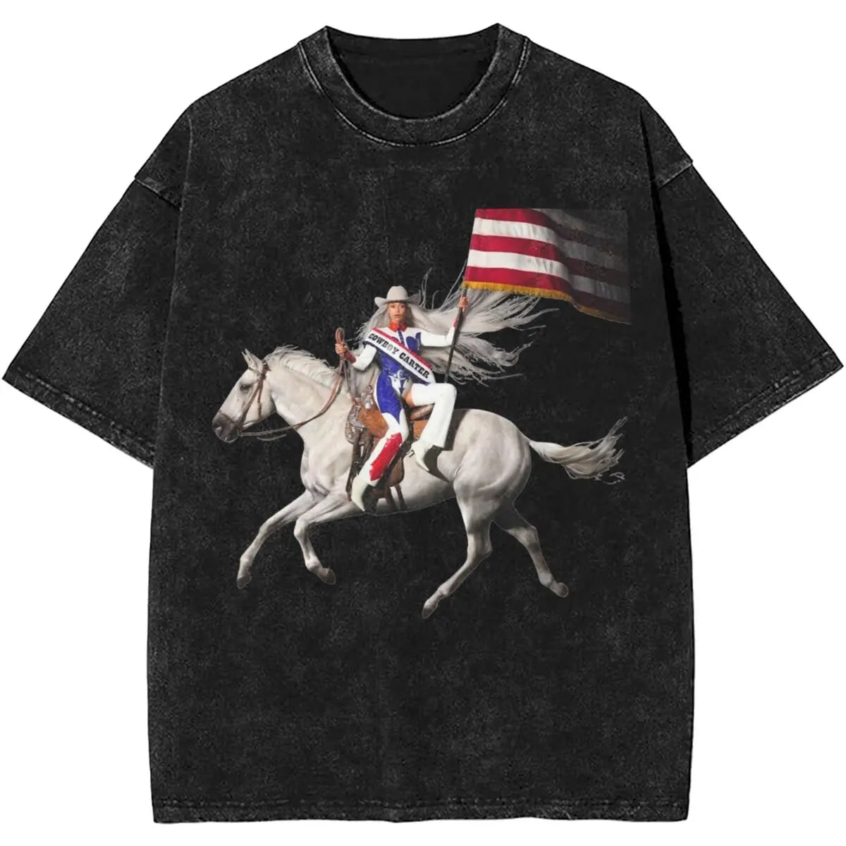 Cowboy Carter Tour – Camiseta Streetwear Beyoncé Unissex em Algodão
