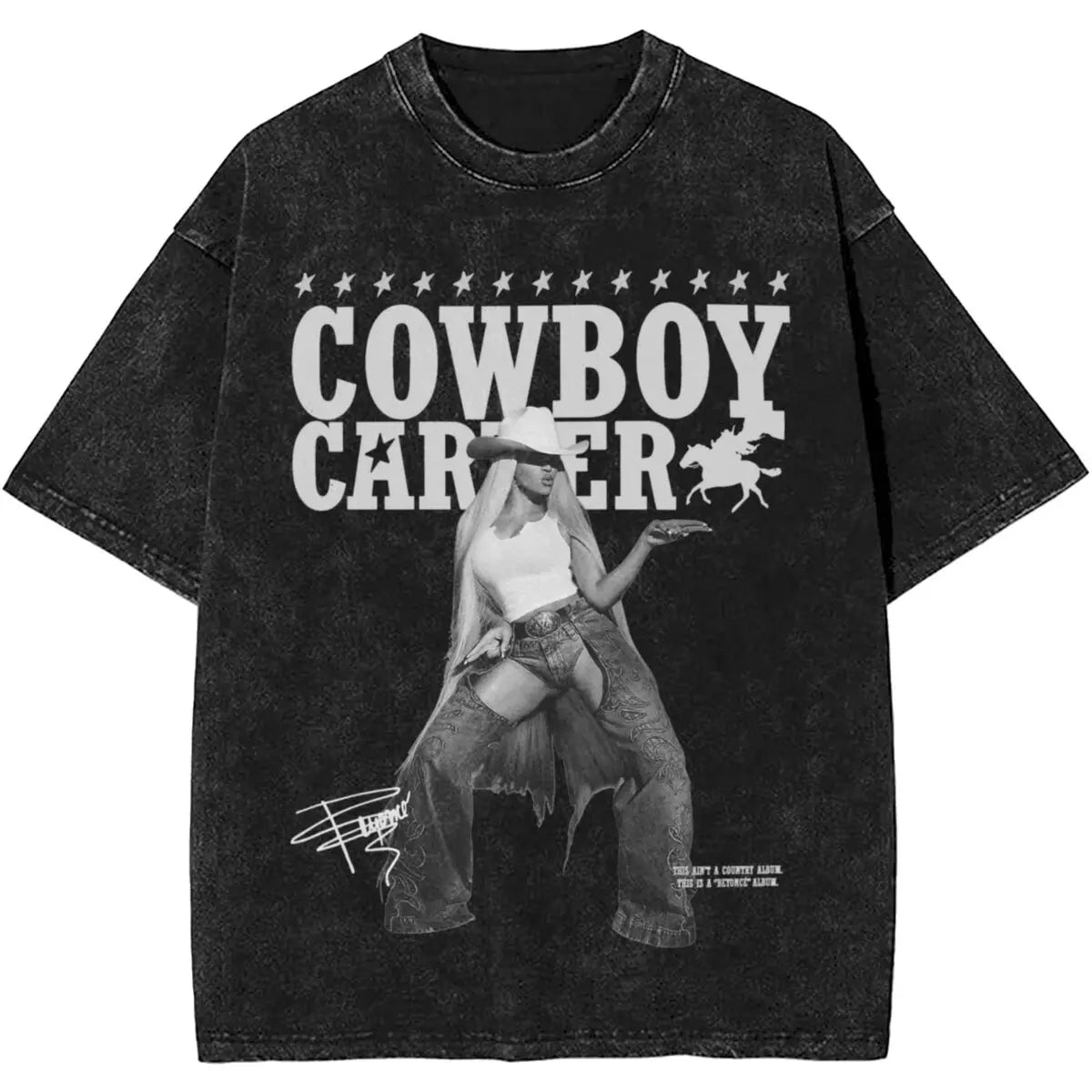 Cowboy Carter Tour – Camiseta Streetwear Beyoncé Unissex em Algodão