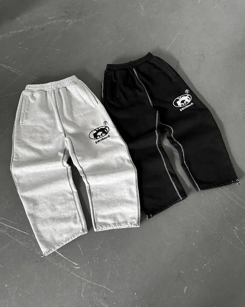 Calça Cargo Masculina Streetwear Y2K – Jogger Tática Estilo Coreano e Americano